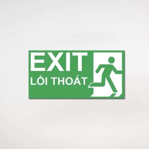 Biển chỉ dẫn lối thoát hiểm exit an toàn pccc